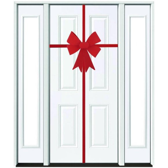 Large Decorative Seasonal Holiday Felt Red Bow (15 - Picture 2 of 5